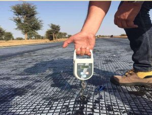 self adhesive fiberglass geogrid test